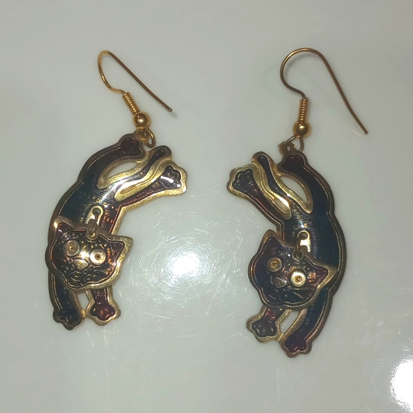 Lot of Vintage Cat Earrings - Picture 5 of 7